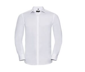 Russell Collection JZ960 - Camisa Stretch En Lycra® Para Hombre Blanco