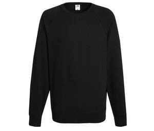 Fruit of the Loom SC360 - Sudadera raglán para hombre Negro