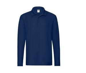 Fruit of the Loom SC384 - Polo de manga larga premium para hombre Marina