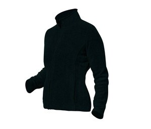 Starworld SW750 - Sudadera de mujer con cremallera grande y manga recta Negro