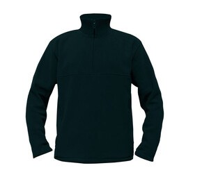 Starworld SW77N - Forro polar con cuello y cremallera para hombre Negro