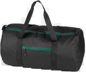 Black&Match BM906 - Bolso Week End Black/Kelly Green