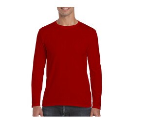 Gildan GN644 - Camiseta de manga larga para hombre Rojo