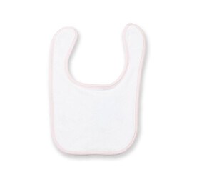 Larkwood LW022 - Babero para bebé White/Pale Pink