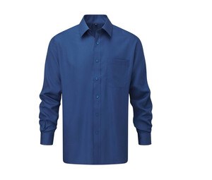 Russell Collection JZ934 - Camisa de popelina para hombre Bright Royal