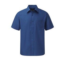 Russell Collection JZ935 - Camisa de popelina para hombre Bright Royal