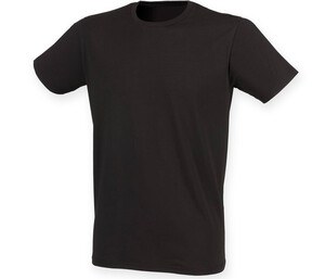 Skinnifit SF121 - Camiseta hombre algodón stretch Negro