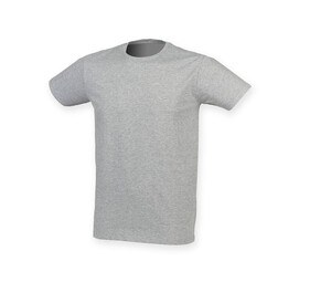 Skinnifit SF121 - Camiseta hombre algodón stretch Gris mezcla