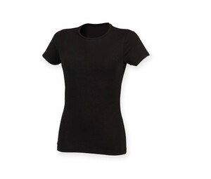 Skinnifit SK121 - Camiseta mujer algodón stretch Negro