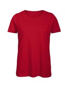 B&C BC043 - Camiseta de algodón orgánico para mujer Rojo