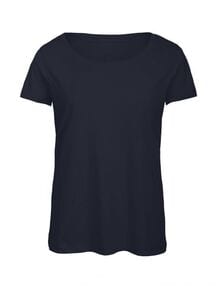B&C BC056 - Camiseta de tres mezclas para mujer Azul marino