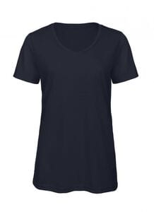 B&C BC058 - Camiseta mujer triblend cuello pico