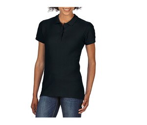 Gildan GN48L - Polo para Mujer de piqué Negro