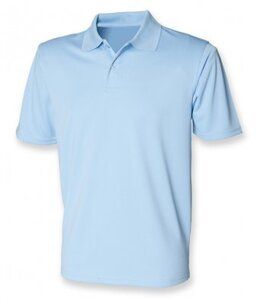 Henbury H475 - Camiseta Polo Coolplus® en Algodón Piqué Azul Cielo