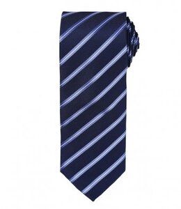 Premier PR784 - Corbata de rayas deportivas Navy/Royal