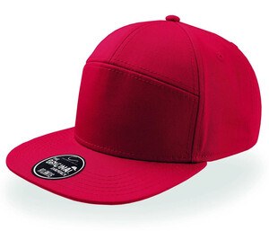 Atlantis AT055 - Gorra de 7 paneles con visera plana Rojo