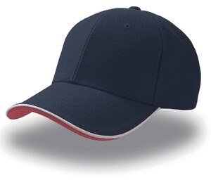 Atlantis AT077 - Gorra Visera Pilot Piping Sandwich Navy/White