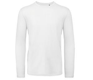 B&C BC070 - Camiseta de manga larga de algodón orgánico para hombre Blanco