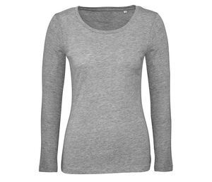 B&C BC071 - Camiseta de manga larga para mujer 100% algodón orgánico Sport Grey