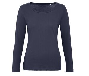 B&C BC071 - Camiseta de manga larga para mujer 100% algodón orgánico Urban Navy