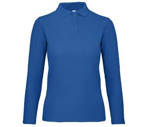 B&C ID1LW - Polo Manga Larga para Mujer Real Azul