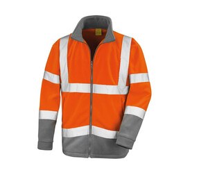 Result RS329 - Chaqueta de microforro polar de alta visibilidad Fluorescent Orange