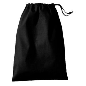 Westford mill WM216 - Bolsa de cordón de algodón premium Negro