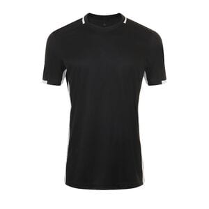 SOL'S 01717 - CLASSICO Camiseta Adulto Contrastada Negro / Blanco