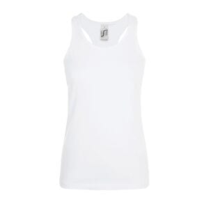 SOL'S 01826 - JUSTIN WOMEN Camiseta Espalda Nadador Blanco