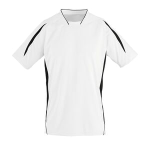 SOL'S 01638 - MARACANA 2 SSL Camiseta Adulto Manga Corta Blanco / Negro