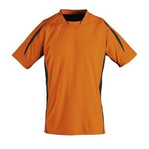 SOL'S 01638 - MARACANA 2 SSL Camiseta Adulto Manga Corta Naranja / Negro