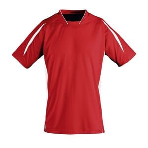 SOL'S 01638 - MARACANA 2 SSL Camiseta Adulto Manga Corta Rojo / Blanco