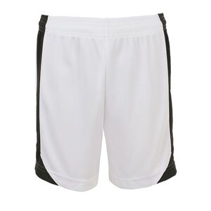 SOL'S 01718 - OLIMPICO Pantalones Cortos Con Contraste Blanco / Negro