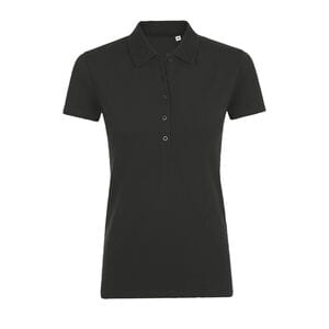 SOL'S 01709 - PHOENIX WOMEN Polo Mujer Algodón Elastano Negro