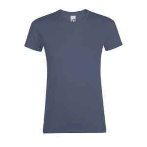 SOL'S 01825 - REGENT WOMEN Camiseta De Mujer Cuello Redondo Denim