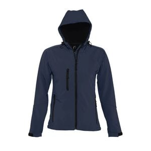 SOL'S 46802 - REPLAY WOMEN Chaqueta De Mujer Softshell Con Capucha French marino