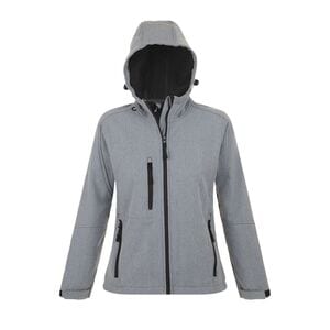 SOL'S 46802 - REPLAY WOMEN Chaqueta De Mujer Softshell Con Capucha Gris mezcla