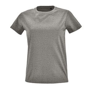 SOL'S 02080 - Imperial FIT WOMEN Camiseta Ajustada De Mujer Con Cuello Redondo Gris mezcla