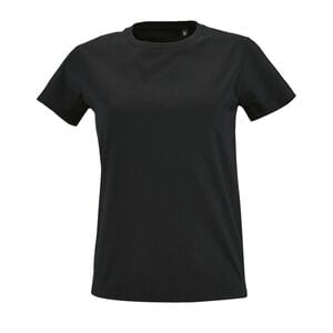 SOL'S 02080 - Imperial FIT WOMEN Camiseta Ajustada De Mujer Con Cuello Redondo Negro profundo