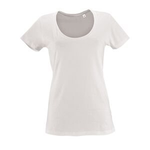 SOL'S 02079 - Metropolitan Camiseta De Mujer Con Cuello Redondo Escotado Blanco