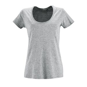 SOL'S 02079 - Metropolitan Camiseta De Mujer Con Cuello Redondo Escotado Gris mezcla