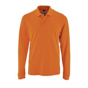 SOL'S 02087 - Perfect Lsl Men Polo Piqué De Manga Larga De Hombre Naranja