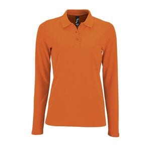 SOL'S 02083 - Perfect Lsl Women Polo Piqué De Manga Larga De Mujer Naranja