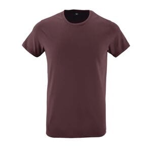 SOL'S 00553 - REGENT FIT Camiseta Ajustada Hombre Cuello Redondo Borgoña