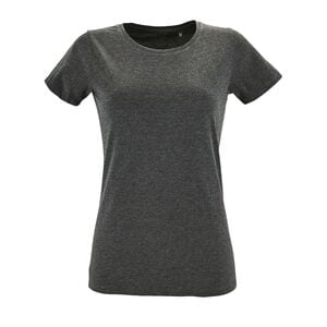 SOL'S 02758 - Regent Fit Women Camiseta Ajustada De Mujer Con Cuello Redondo Charcoal Melange