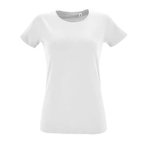 SOL'S 02758 - Regent Fit Women Camiseta Ajustada De Mujer Con Cuello Redondo Blanco