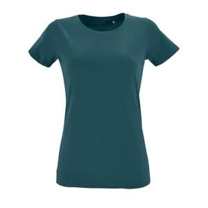 SOL'S 02758 - Regent Fit Women Camiseta Ajustada De Mujer Con Cuello Redondo Azul duck
