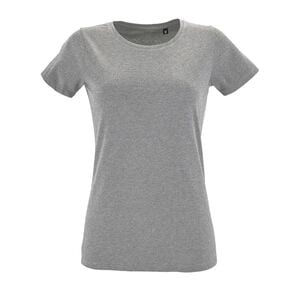 SOL'S 02758 - Regent Fit Women Camiseta Ajustada De Mujer Con Cuello Redondo Gris mezcla