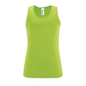 SOL'S 02117 - Sporty Tt Women Camiseta De Tirantes De Deporte De Mujer Verde Neón
