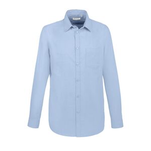 SOL'S 02920 - Boston Fit Camisa De Oxford De Hombre De Manga Larga Azul cielo